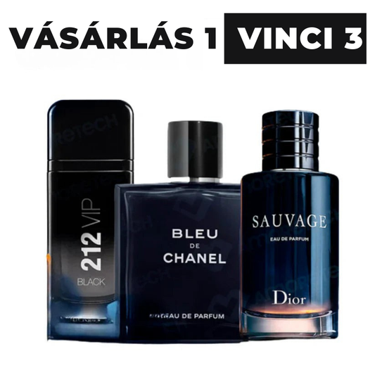 Vásároljon 1, kapjon 3 - Importált parfümkészlet + exkluzív ajándék
